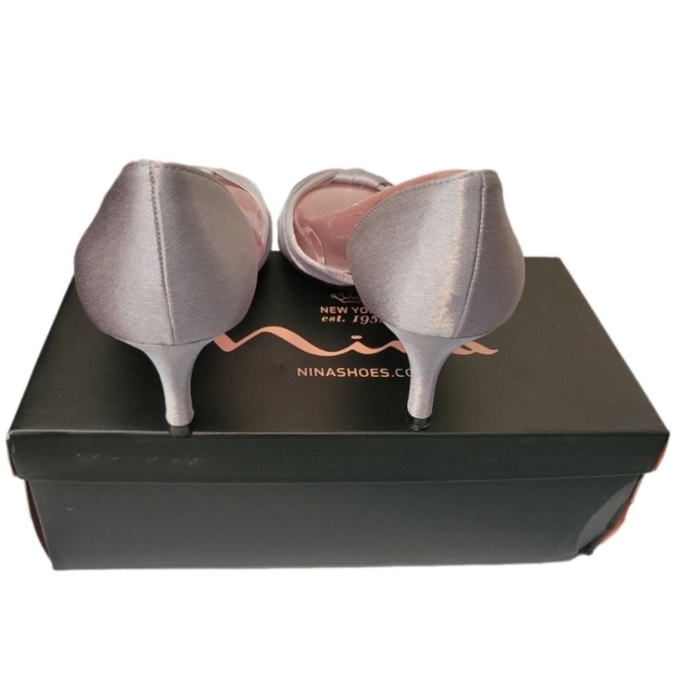 Nina Culver Royal Silver Heels with box size 8.5 - Picture 3 of 5